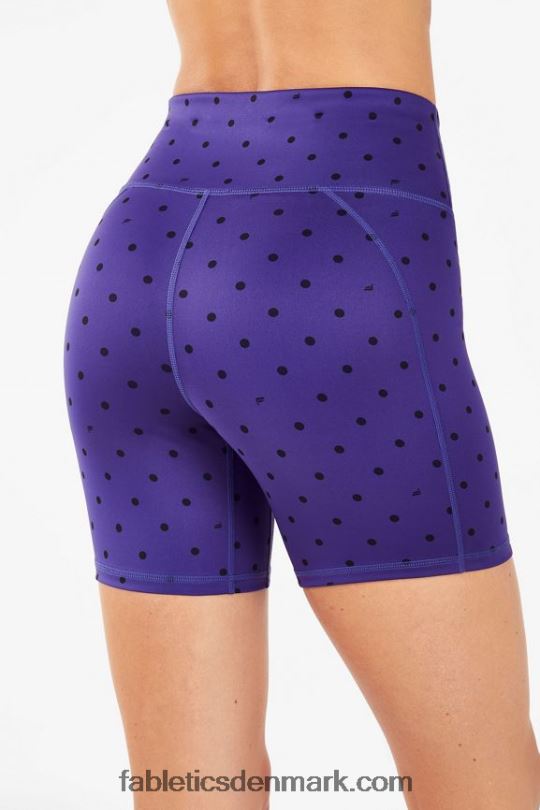 Fabletics Kvinder højtaljede ultracoole shorts med tryk PNX2T591 sukkerblomme/sort prik