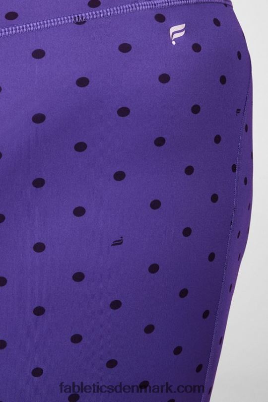 Fabletics Kvinder højtaljede ultracoole shorts med tryk PNX2T592 sukkerblomme/sort prik