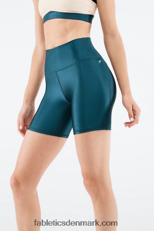 Fabletics Kvinder højtaljet glanskort 6\" PNX2T539 sort lille marmoreret/skal