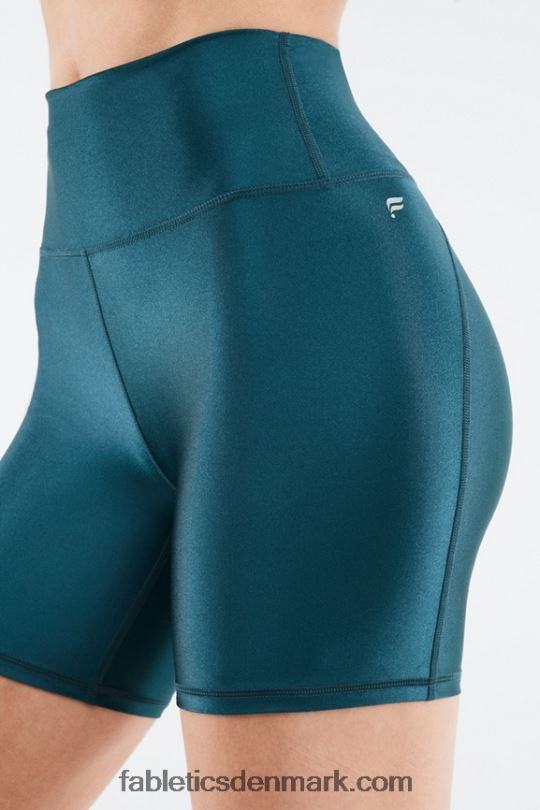 Fabletics Kvinder højtaljet glanskort 6\" PNX2T539 sort lille marmoreret/skal