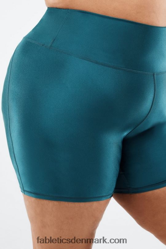 Fabletics Kvinder højtaljet glanskort 6\" PNX2T540 sort lille marmoreret/skal