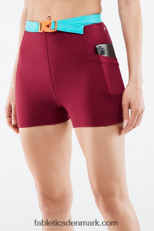 Fabletics Kvinder højtaljet motion365 hike short 3'' PNX2T556 mursten/multi