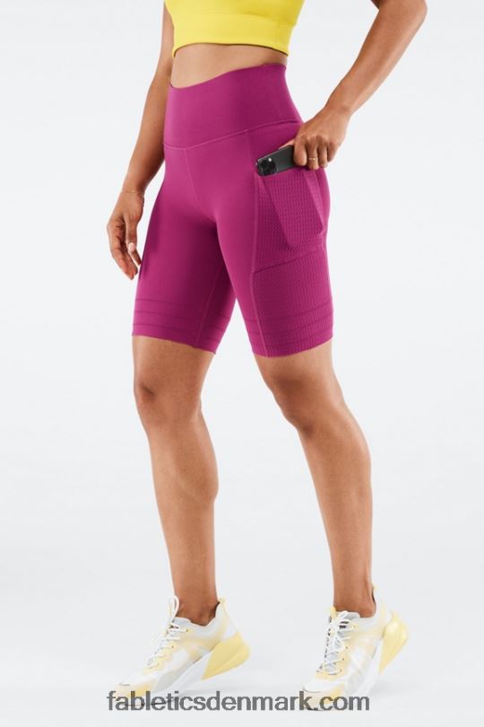 Fabletics Kvinder højtaljet skulpturel lomme kort PNX2T544 sort/klassisk hvid