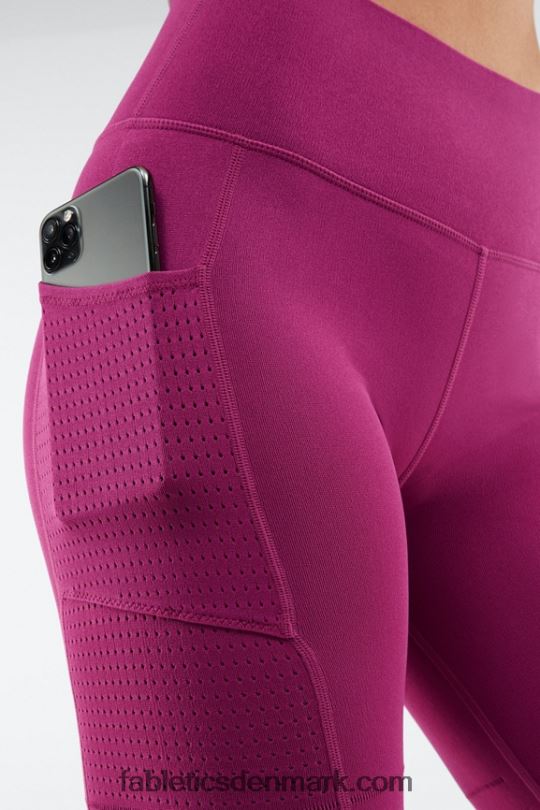 Fabletics Kvinder højtaljet skulpturel lomme kort PNX2T544 sort/klassisk hvid