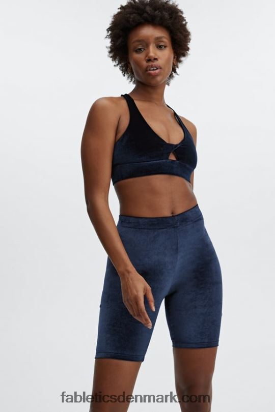 Fabletics Kvinder højtaljet velourkort 9 PNX2T528 iriserende mokka/sandklit