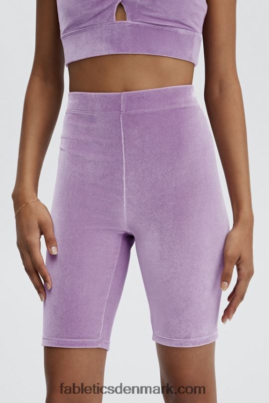 Fabletics Kvinder højtaljet velourkort 9 PNX2T529 iriserende mokka/sandklit