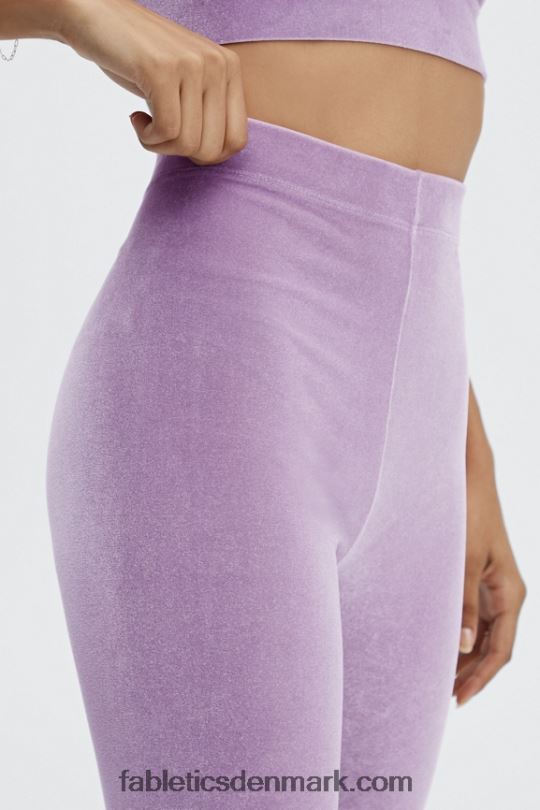 Fabletics Kvinder højtaljet velourkort 9 PNX2T529 iriserende mokka/sandklit