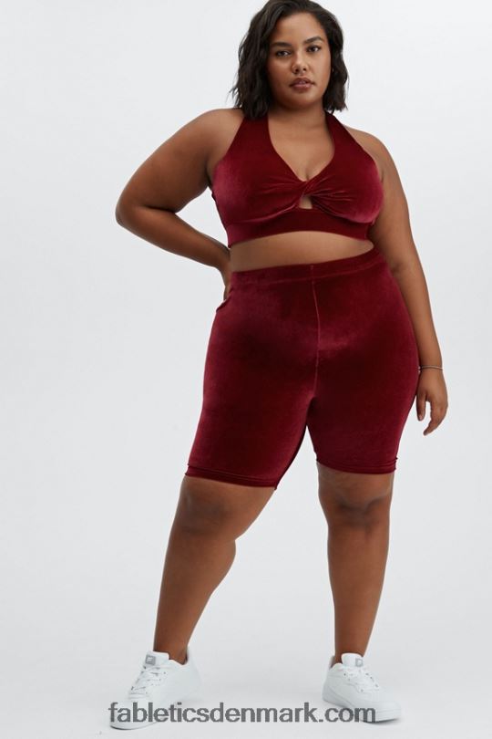 Fabletics Kvinder højtaljet velourkort 9 PNX2T531 flåde/marina