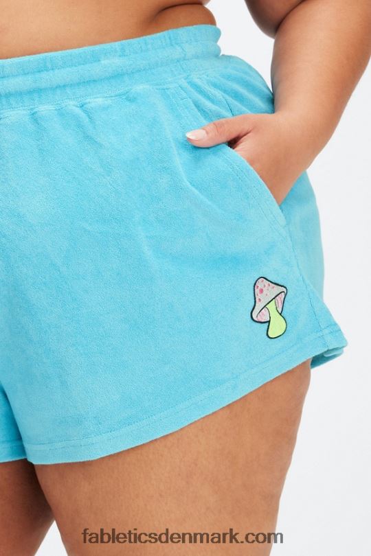 Fabletics Kvinder håndklæde frotté svamp kort PNX2T503 midnat krikand/forårsblad