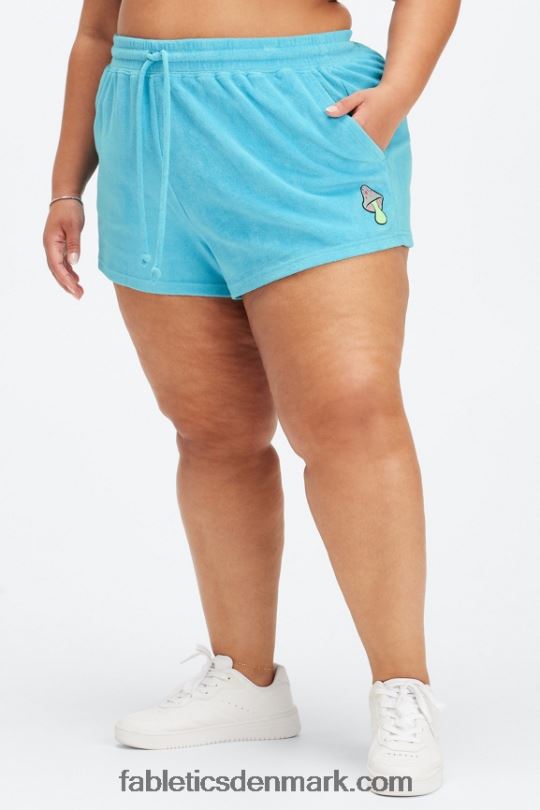 Fabletics Kvinder håndklæde frotté svamp kort PNX2T503 midnat krikand/forårsblad
