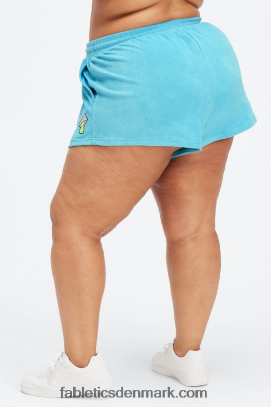 Fabletics Kvinder håndklæde frotté svamp kort PNX2T503 midnat krikand/forårsblad