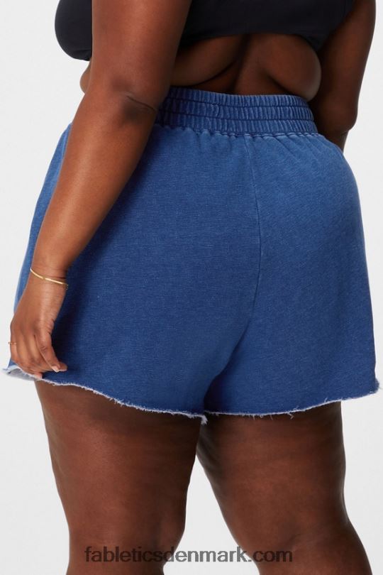 Fabletics Kvinder indigo go-to sweatshorts PNX2T621 klassisk hvid/mineralgrå