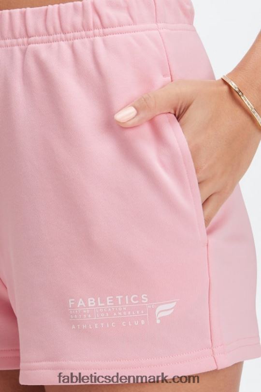Fabletics Kvinder letvægts go-to slim sweatshorts PNX2T374 orkidé pink/atletisk klub
