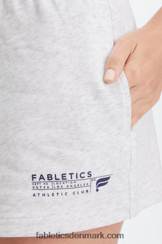 Fabletics Kvinder letvægts go-to slim sweatshorts PNX2T376 blød grå lyng/atletikklub