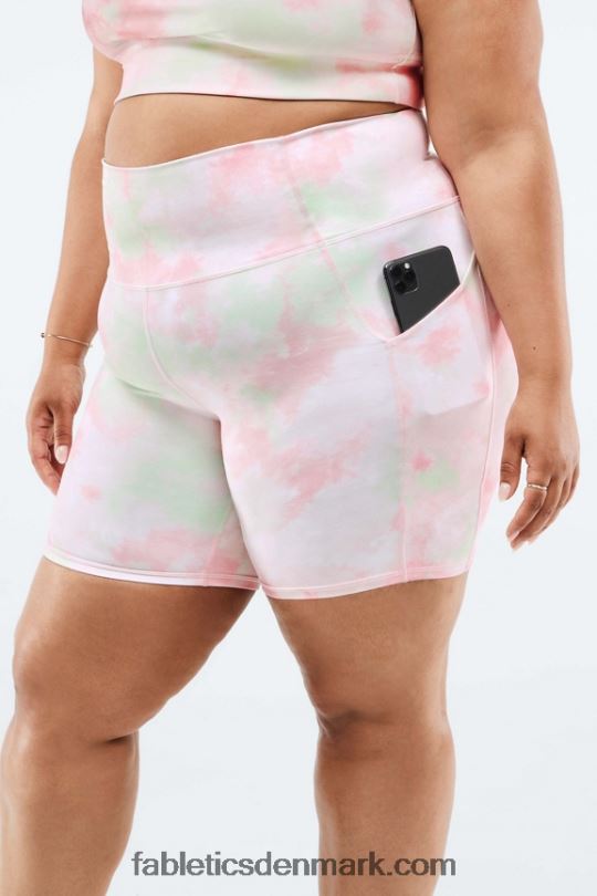 Fabletics Kvinder oasis højtaljet lomme kort 7'' PNX2T565 hvid/enhed