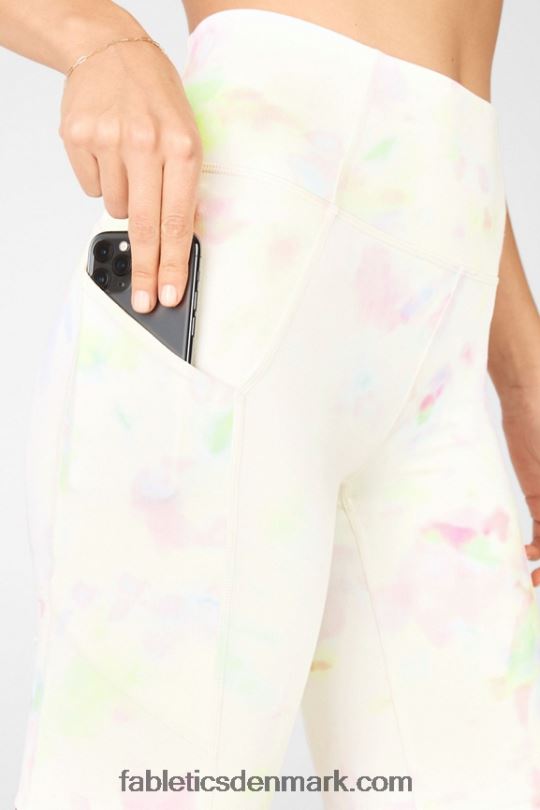 Fabletics Kvinder oasis højtaljet lomme kort 9'' PNX2T525 jord/grøn citrus