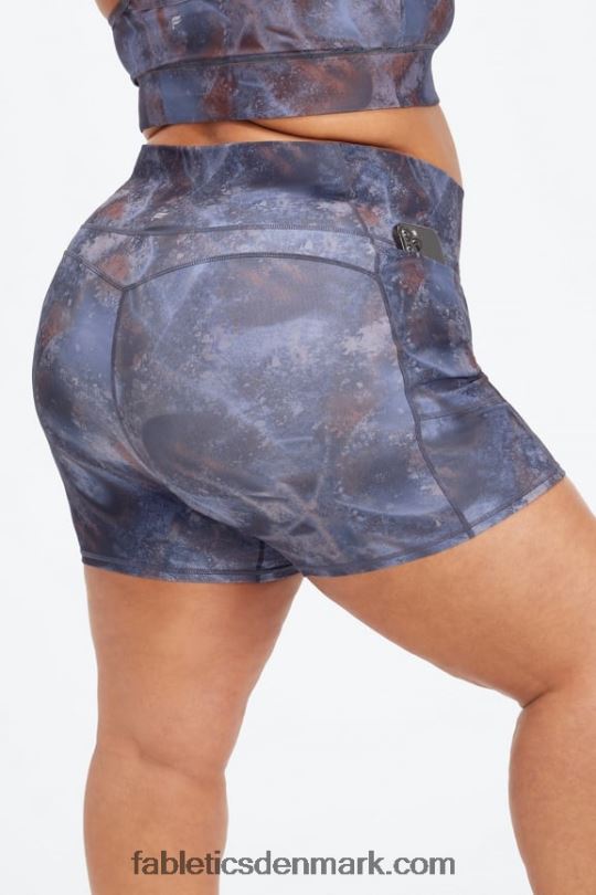 Fabletics Kvinder oasis pureluxe højtaljet 5'' kort PNX2T470 fjord/multi