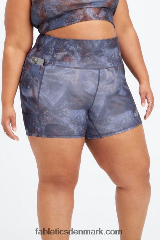 Fabletics Kvinder oasis pureluxe højtaljet 5\'\' kort PNX2T470 fjord/multi