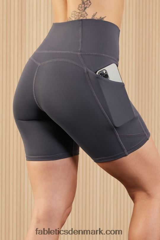 Fabletics Kvinder oasis pureluxe højtaljet 6'' kort 10 PNX2T286 fantom/sort