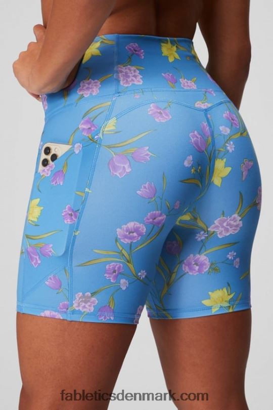 Fabletics Kvinder oasis pureluxe højtaljet 6'' kort 11 PNX2T290 bål/solnedgang/kirsebærsprængning