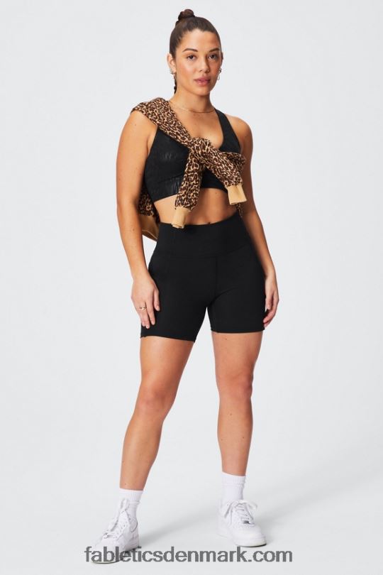 Fabletics Kvinder oasis pureluxe højtaljet 6\'\' kort 11 PNX2T292 tonalt himmelblåt/surt æble