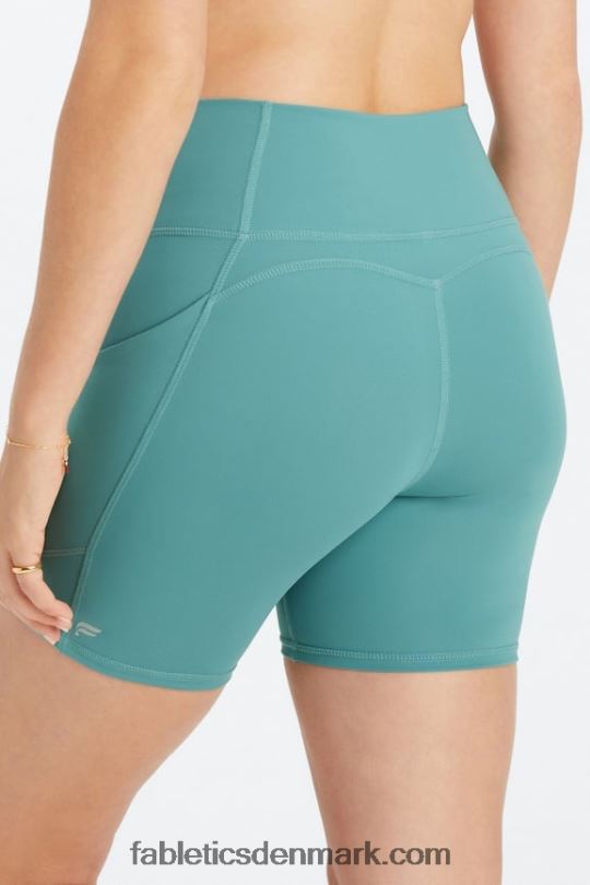 Fabletics Kvinder oasis pureluxe højtaljet 6\'\' kort 11 PNX2T293 blå nova/blå klokke