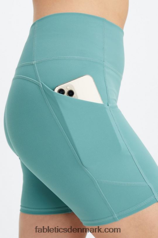 Fabletics Kvinder oasis pureluxe højtaljet 6\'\' kort 11 PNX2T293 blå nova/blå klokke