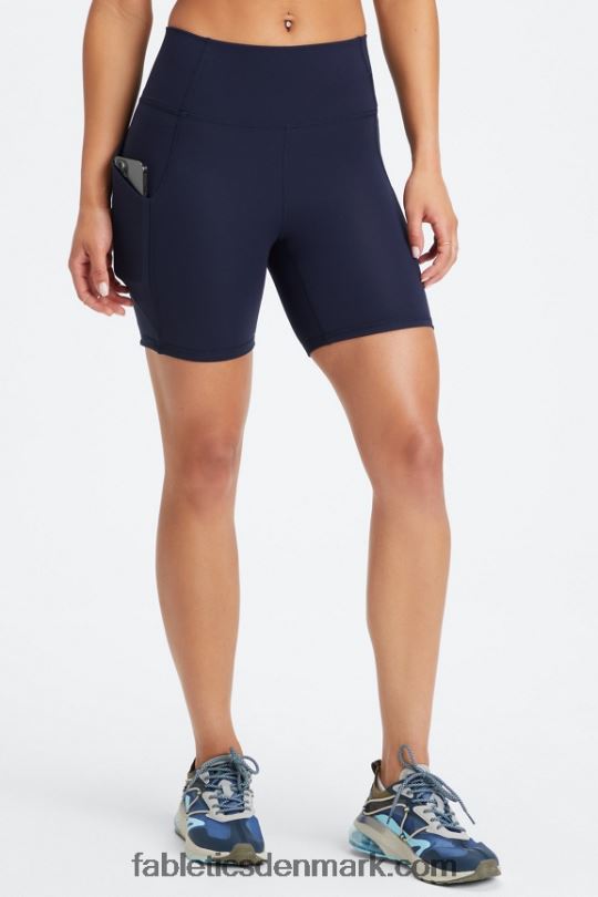Fabletics Kvinder oasis pureluxe højtaljet 6'' kort 12 PNX2T297 lavvandet/støvet blågrønt/guld