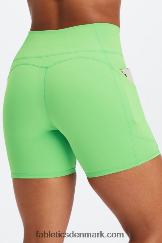 Fabletics Kvinder oasis pureluxe højtaljet 6'' kort 13 PNX2T299 basilikum/grizzly