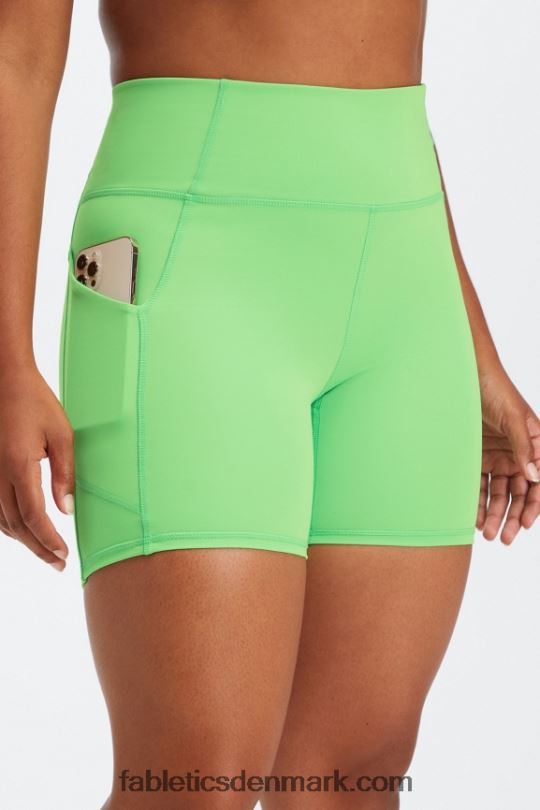 Fabletics Kvinder oasis pureluxe højtaljet 6\'\' kort 13 PNX2T299 basilikum/grizzly