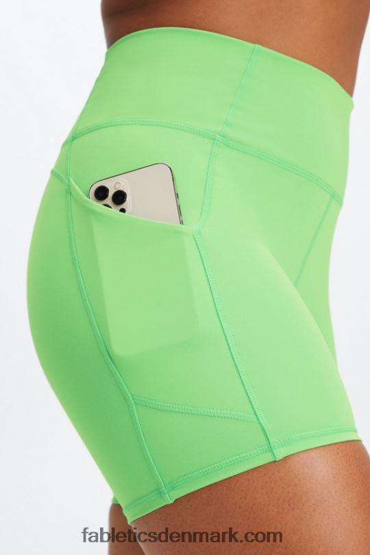 Fabletics Kvinder oasis pureluxe højtaljet 6\'\' kort 13 PNX2T299 basilikum/grizzly