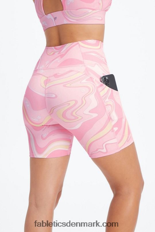Fabletics Kvinder oasis pureluxe højtaljet 6'' kort 13 PNX2T300 basilikum/grizzly