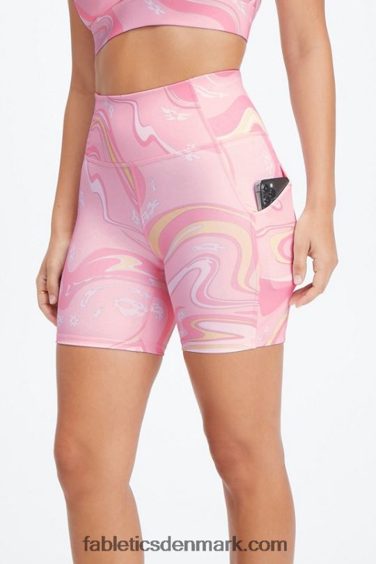 Fabletics Kvinder oasis pureluxe højtaljet 6\'\' kort 13 PNX2T300 basilikum/grizzly
