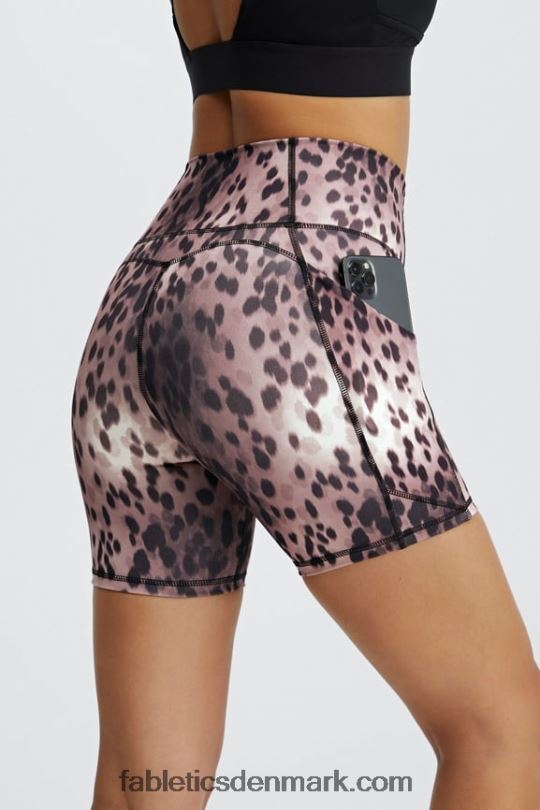 Fabletics Kvinder oasis pureluxe højtaljet 6'' kort 15 PNX2T309 piscina/reflekterende sølv