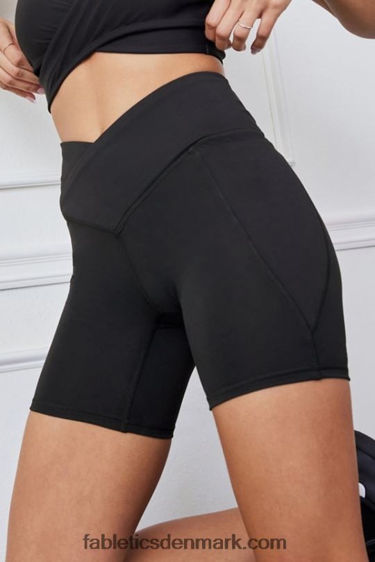 Fabletics Kvinder oasis pureluxe hw crossover 6'' kort PNX2T312 eftermiddagssol/lyserød flugt/grafik
