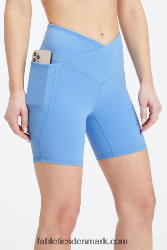 Fabletics Kvinder oasis pureluxe hw crossover 6'' kort PNX2T313 ekstrem royal/pink escape/grafik