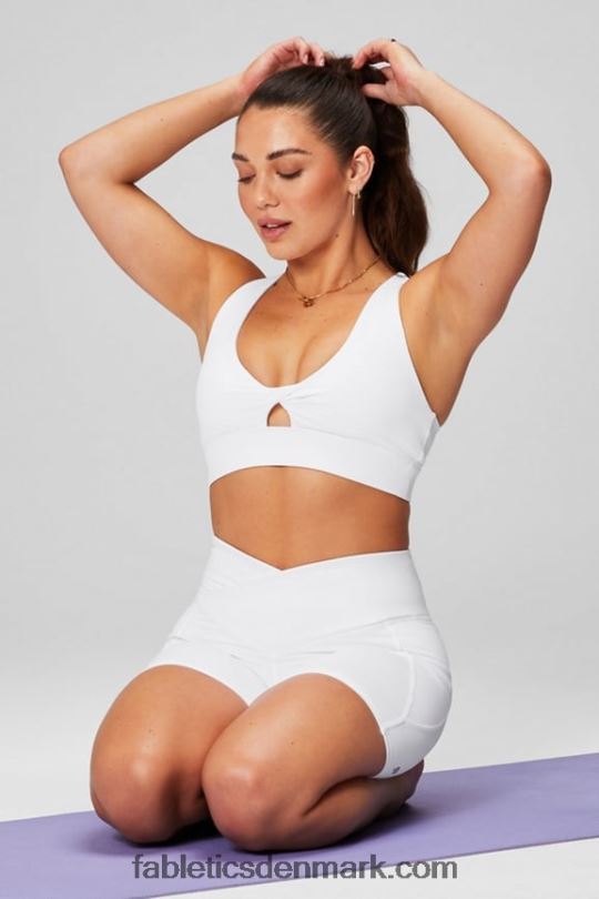 Fabletics Kvinder oasis pureluxe hw crossover 6\'\' kort PNX2T314 heldig grøn palme/klassisk hvid