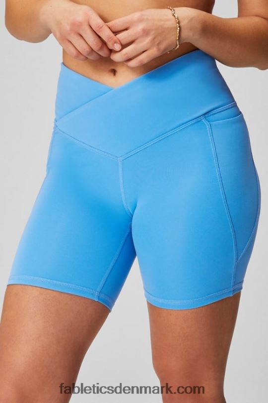 Fabletics Kvinder oasis pureluxe hw crossover 6'' kort PNX2T315 sort/bølget gepard