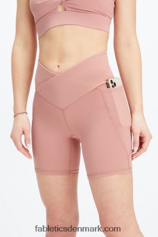 Fabletics Kvinder oasis pureluxe hw crossover 6'' kort PNX2T318 indtryk/gulf coast