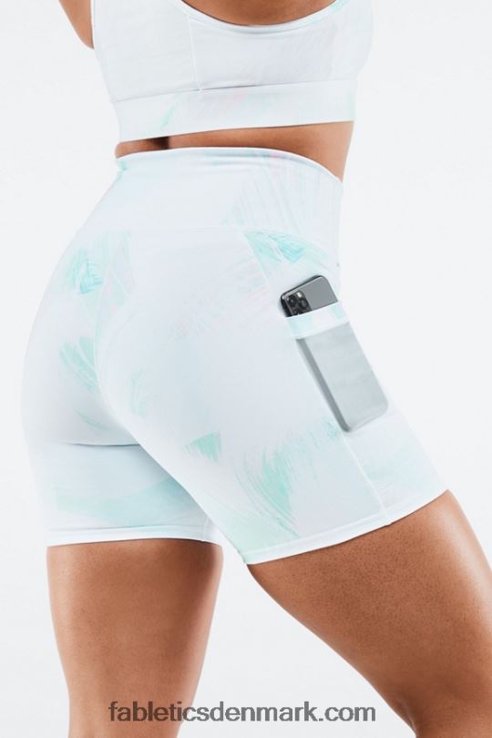 Fabletics Kvinder on-the-go powerhold højtaljet 6'' kort 9 PNX2T268 sort/mikro prik