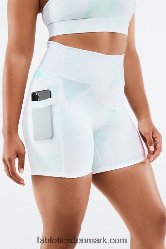 Fabletics Kvinder on-the-go powerhold højtaljet 6\'\' kort 9 PNX2T268 sort/mikro prik