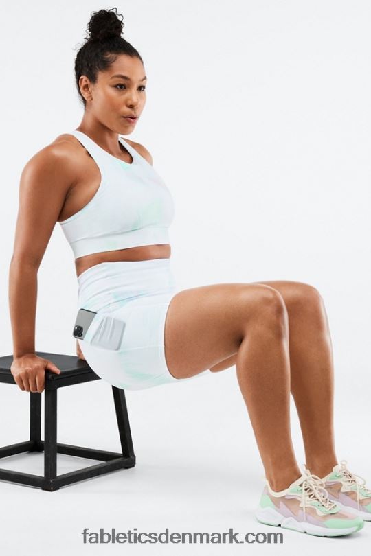 Fabletics Kvinder on-the-go powerhold højtaljet 6\'\' kort 9 PNX2T268 sort/mikro prik