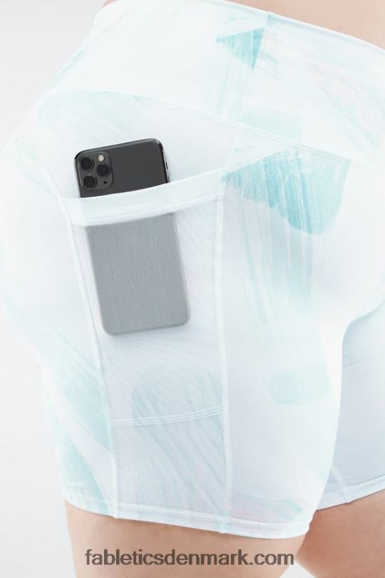 Fabletics Kvinder on-the-go powerhold højtaljet 6\'\' kort 9 PNX2T269 varm hvid/reflekterende sølv