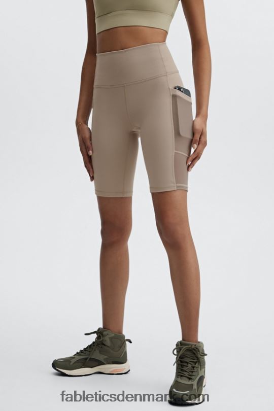 Fabletics Kvinder on-the-go powerhold højtaljet 9'' kort PNX2T517 fjord/limonade