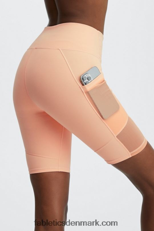 Fabletics Kvinder on-the-go powerhold højtaljet 9'' kort PNX2T518 basilikum/grøn citrus/lyserød sky