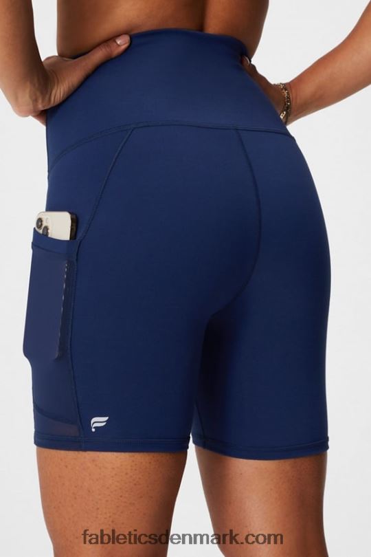 Fabletics Kvinder on-the-go powerhold ultra hw 6\'\' kort PNX2T391 daisy field check/deep navy