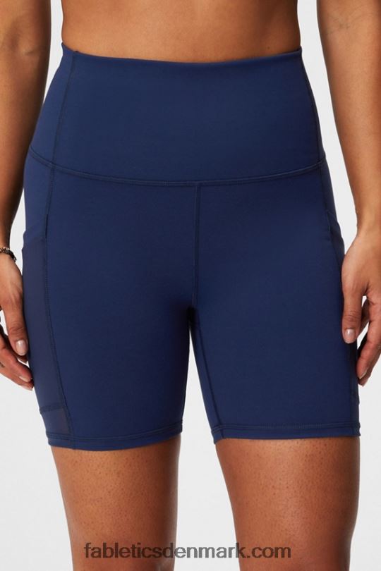 Fabletics Kvinder on-the-go powerhold ultra hw 6\'\' kort PNX2T391 daisy field check/deep navy