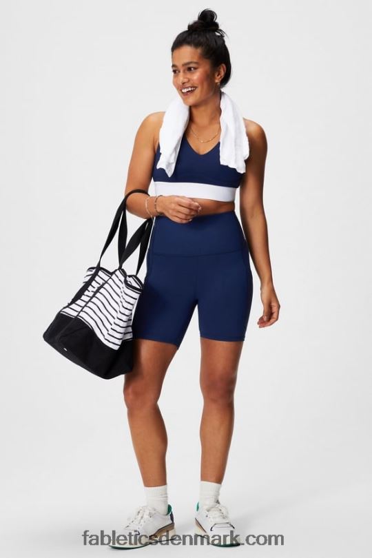 Fabletics Kvinder on-the-go powerhold ultra hw 6\'\' kort PNX2T391 daisy field check/deep navy