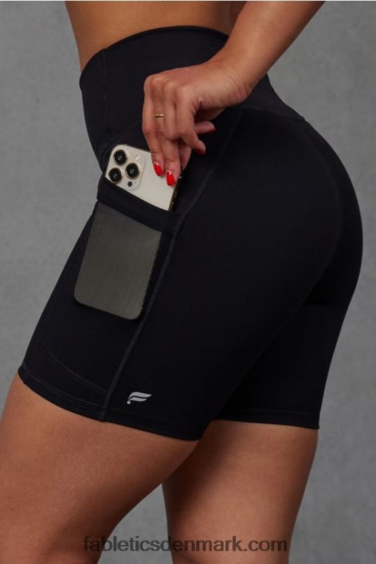 Fabletics Kvinder on-the-go powerhold ultra hw 6'' kort PNX2T392 daisy field check/deep navy