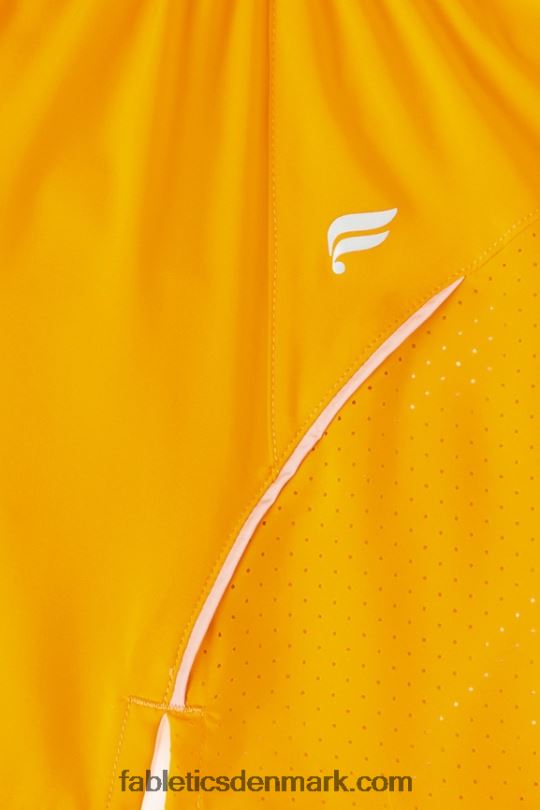 Fabletics Kvinder perforeret løb 5\" kort PNX2T596 eftermiddagssol/mintegrå/reflekterende sølv